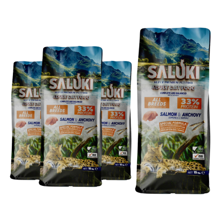 Somonlu Kuru Kedi Maması (Hem Kısır ve Hemde Kısır Olmayan Kediler İçin Özel Formüle Edilmiş) 4 X 15 Kg = 60 KG